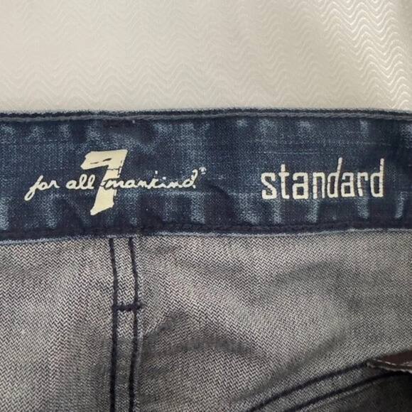 Seven For All Mankind Medium Dark Wash Standard Straight Leg Jeans Women's 31 - Picture 4 of 16